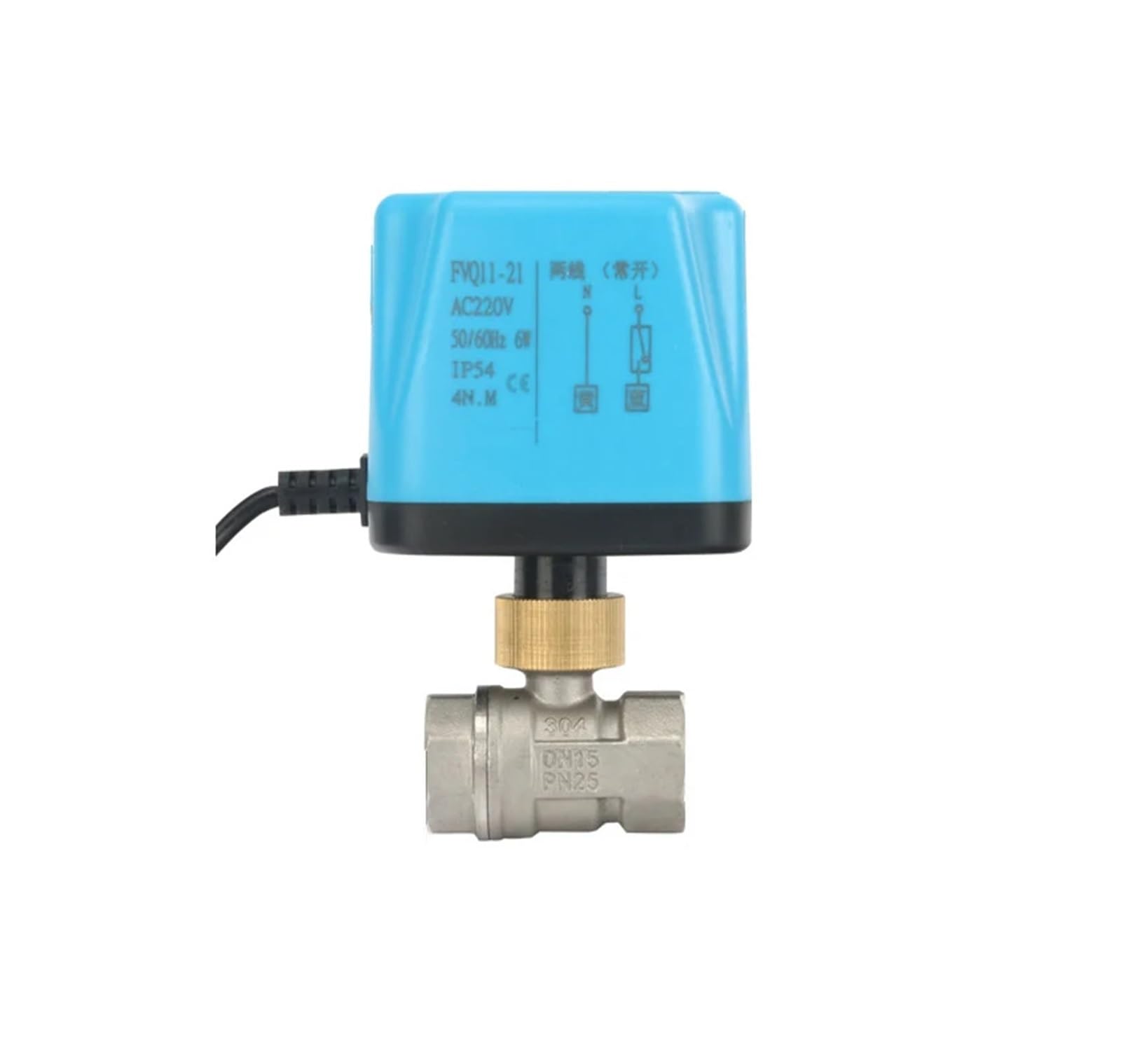 HKYPCOKVK 1/2" Normally Closed Motorized Ball Valve 220V 12V 24V 2-Wire Electric(CLOSED-220VAC)