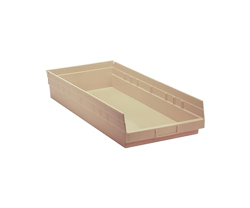 Quantum Storage QSB116IV - Paquete de 6 contenedores de almacenamiento de plástico colgantes de 4 pulgadas, 23-58 x 11-18 x 4 pulgadas, marfil