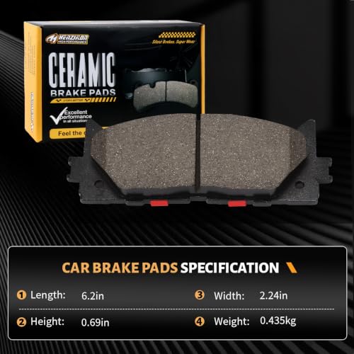 Image of D1293 Front Ceramic Brake Pads Kit Fit For Lexus ES300h 2013-2018, For Lexus ES350 2007-2018, For Toyota Avalon 2008-2018, For Toyota Camry 2007-2017