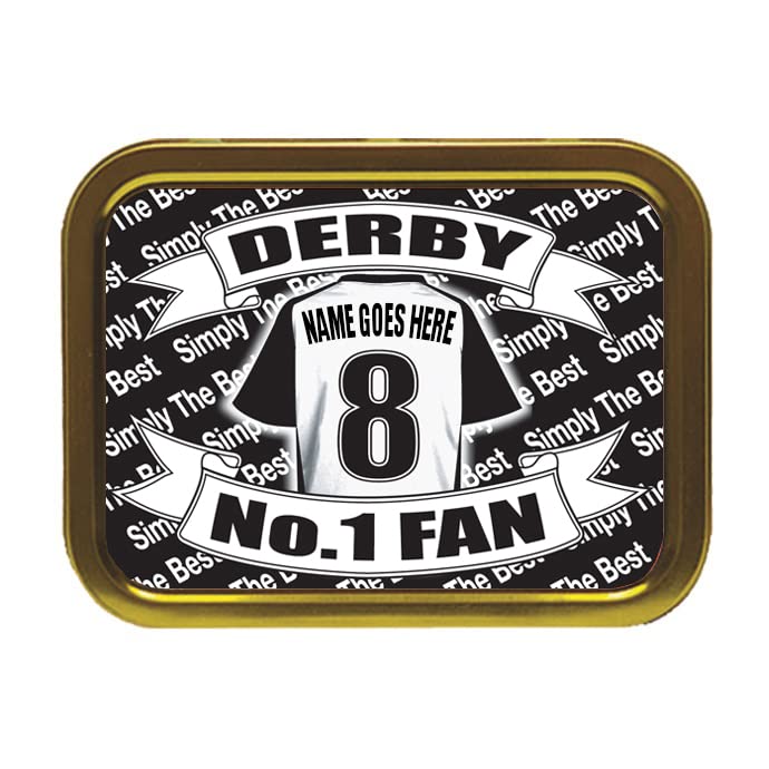 Derby Football Shirt Personalised Tobacco Storage Tin & Products