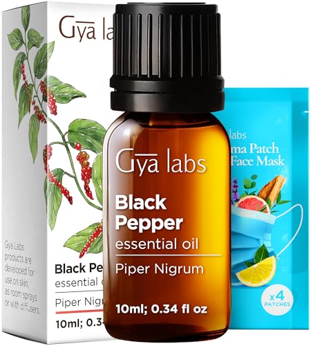 Image of 100% Pure Black Pepper Essential Oil - 0.34 Fl Oz - Black Pepper Oil for Hair, Skin, Diffuser, Aromatherapy & DIY Candle Making Scent