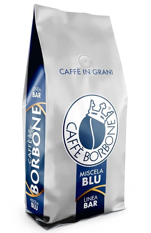Caffe Borbone Miscela Blu Whole Bean Coffee, Blue Blend, Arabica and Robusta Blend, Dark Roast, 2.2 lb Bag (Pack of 2)