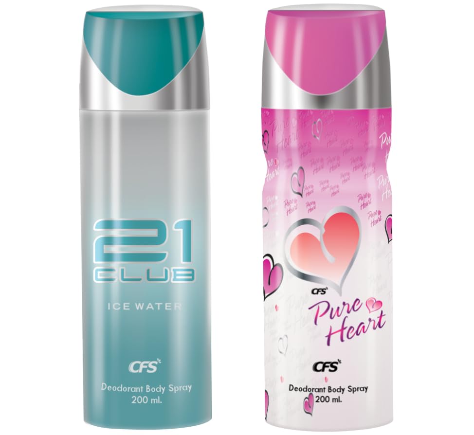 CFS Ice Water & Pure Heart Pink Deodorant Body Spray Long lasting Freshness