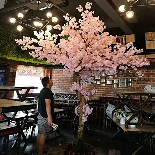 tall artificial plants Artificial Tree Fake Tree Faux Cherry Blossom Trees Artificial, Modern Living Room House Office Party Indoor Decor ，Housewarming Opening Gift ，pink (Size : 2x1.5m/6.5x5ft)
