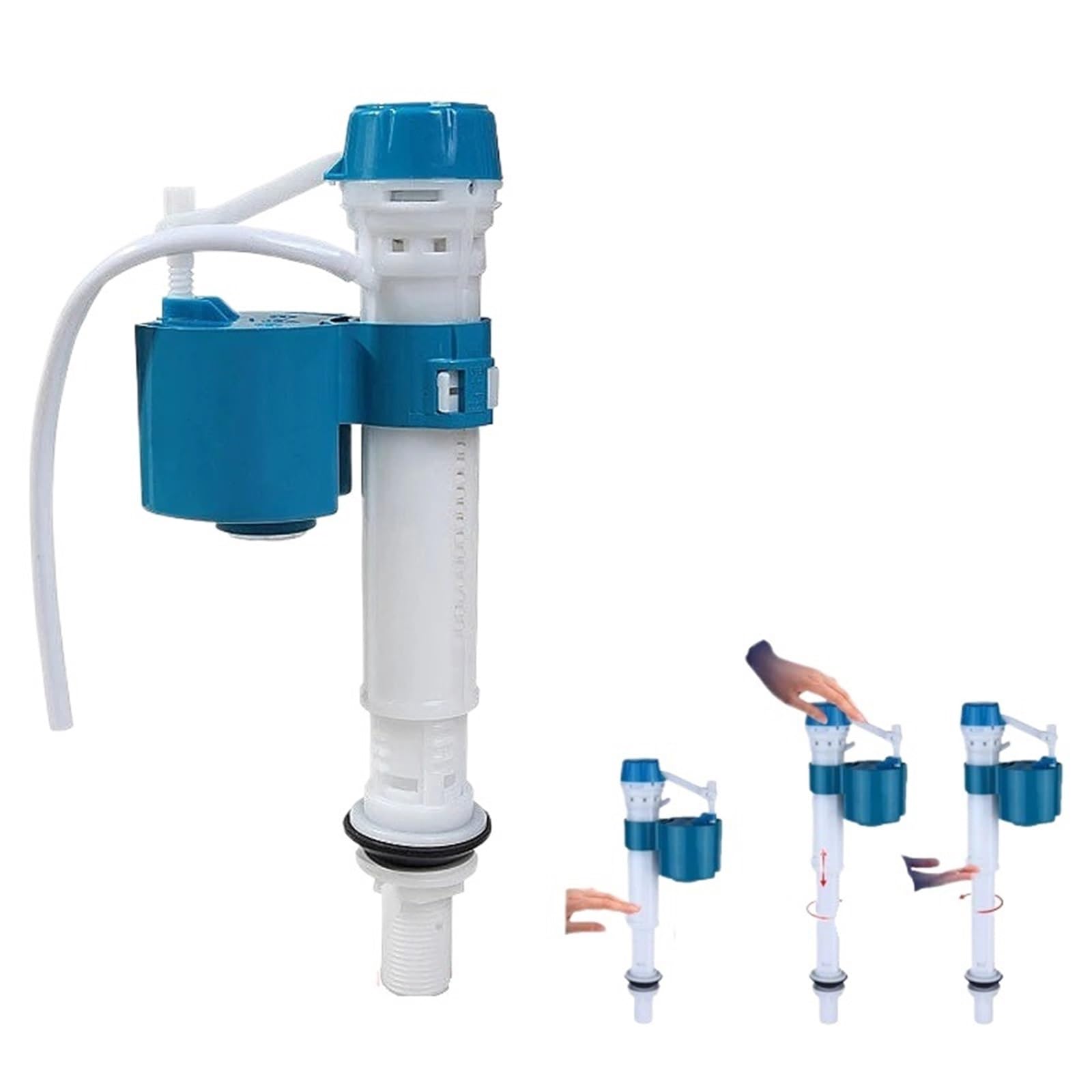 Padgcnor One Color Toilet Flush Valve Toilet Water Tank Dual Flush Push Button Cistern Siphon Valve Kits Wc(20Cm-29Cm Inlet)