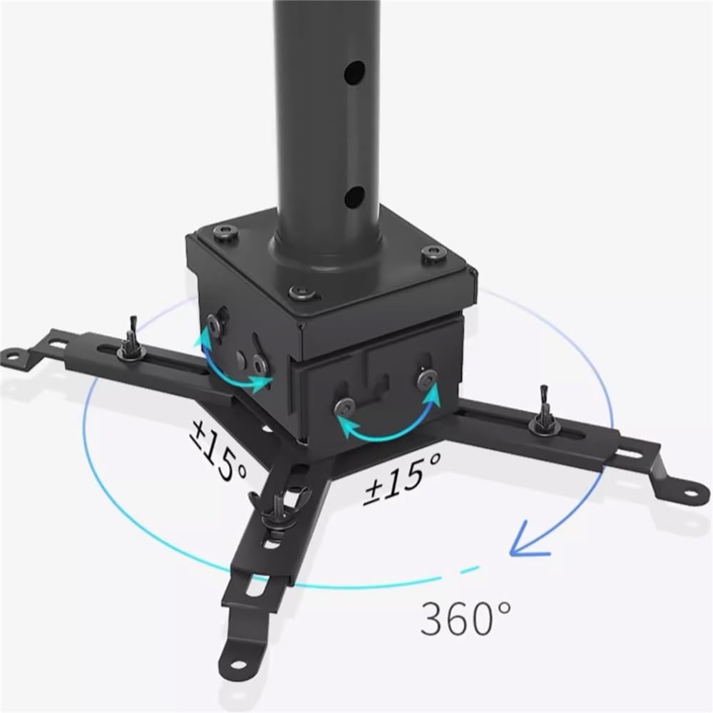 Supporto per proiettore Staffa di sospensione universale Staffa di sospensione for proiettore Staffa for proiettore Staffa di sospensione universale a soffitto Portante elevato Staffa Proiettore(Nero)