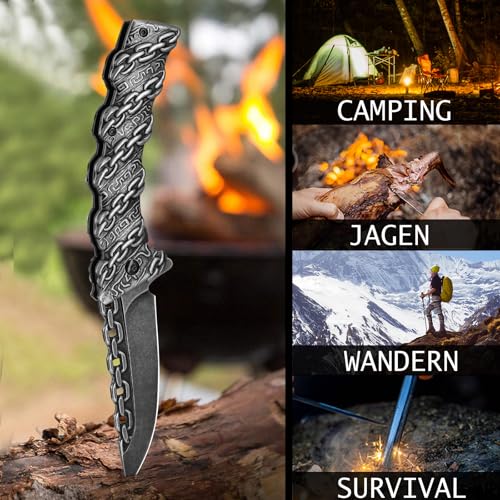 Nedfoss CHAIN Klappmesser 9cm 440C Stahl mit Liner Lock und Clip
