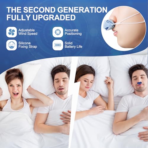 mini anti snoring devicesstop snoring reductionelectric anti snore deviceadjustable airflow snoring solution aids for men amp womenblue