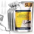 Concrete Crack Filler,5 LB High Elasticity Cement Crack Filler,Self-Leveling Quick-Drying & Waterproof Concrete Caulk,Concrete Repair for Driveway,Walkway,Patio,Joint,Indoor and Outdoor,Grey (80oz)