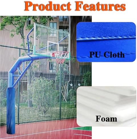 Heavy-Duty Post Protector Cush Pole Pad - Waterproof Thick Foam Cover with Hook & Loop Closure for Basement Gym & Basketball Poles - Safe & Durable Column Shield image 4