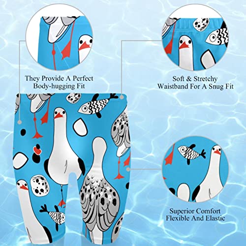 Jammers de natación Gaviotas SND para entrenamiento de larga distancia y carreras masculinas 2