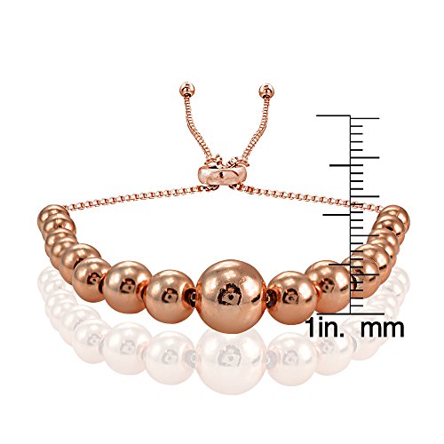 Image of Hoops & Loops Sterling Silver Graduated Bead Adjustable Bracelet