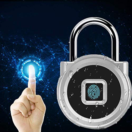Preisvergleich Produktbild eLinkSmart Fingerabdruck-Vorhängeschloss Mini Smart Vorhängeschloss Keyless USB-Aufladung Biometrisch Hohe Sicherheitsverriegelung für Gym Locker, Shed Locker, Lagereinheiten, Gepäck, Koffer