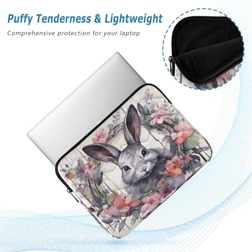 Funda para laptop 13-14 pulgadas impermeable con diseño conejito miniatura 5