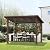 LUE BONA 10x12 Hardtop Gazebo, Outdoor Pergola Metal Roof Gazebo with Wooden Frame, Patio Gazebo Canopy with Curtains, Permanent Pavilion Grill Gazebo for Deck, Patio, Backyard, Garden