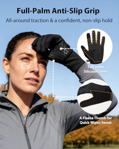 Prime Members: Pixel Panda Running Gloves w/ Smartwatch Window & Reflective Strips - image 5