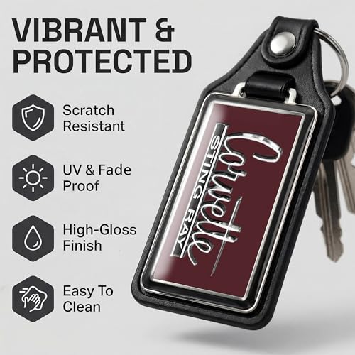 Image of Brotherhood Car Key Chain for Corvette - Classic Models Keychain for Men and Women Gift Key Ring Key Chain