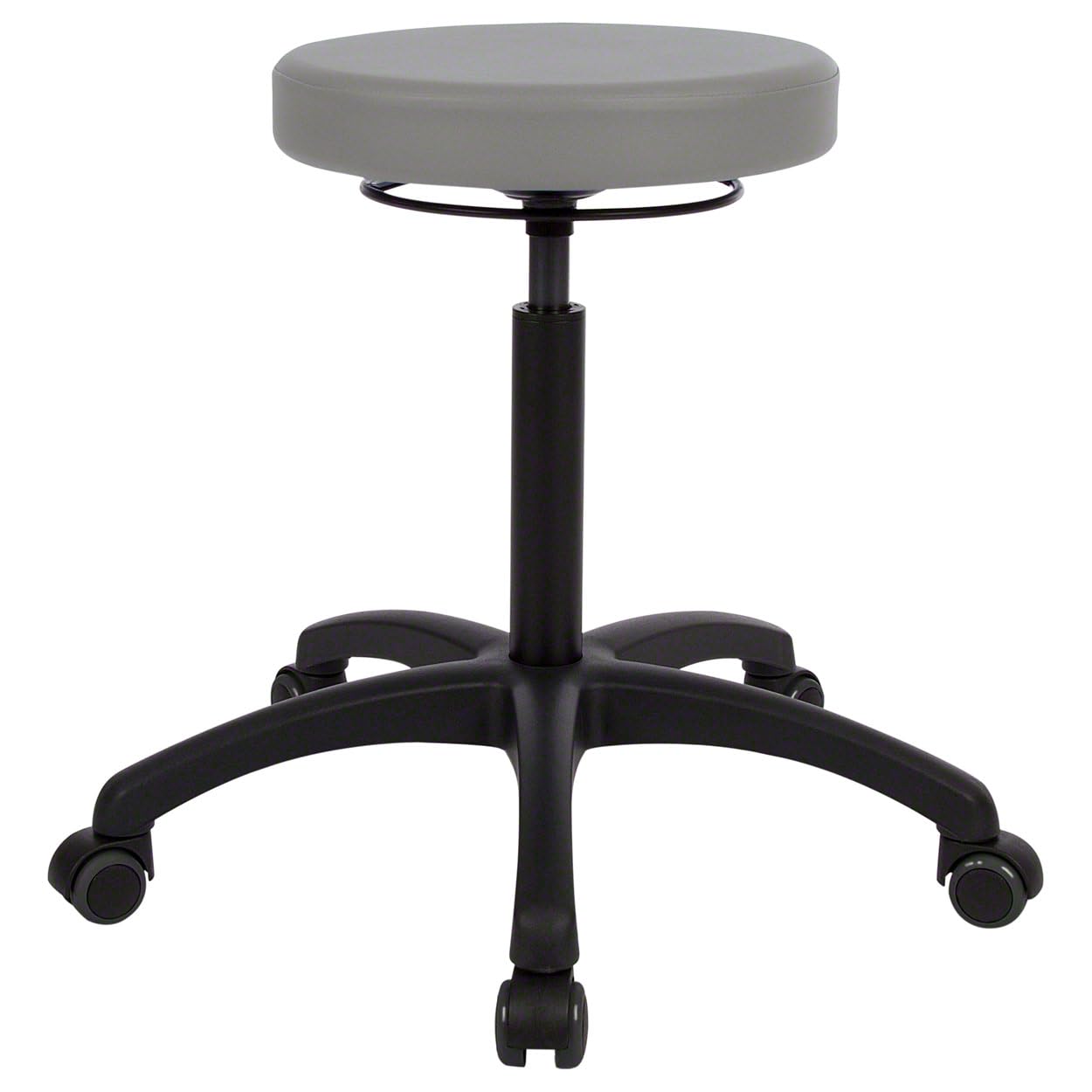 Sport-Tec Drehhocker Standard mit Komfort-Polster und Rollen, Rollhocker Arbeitshocker