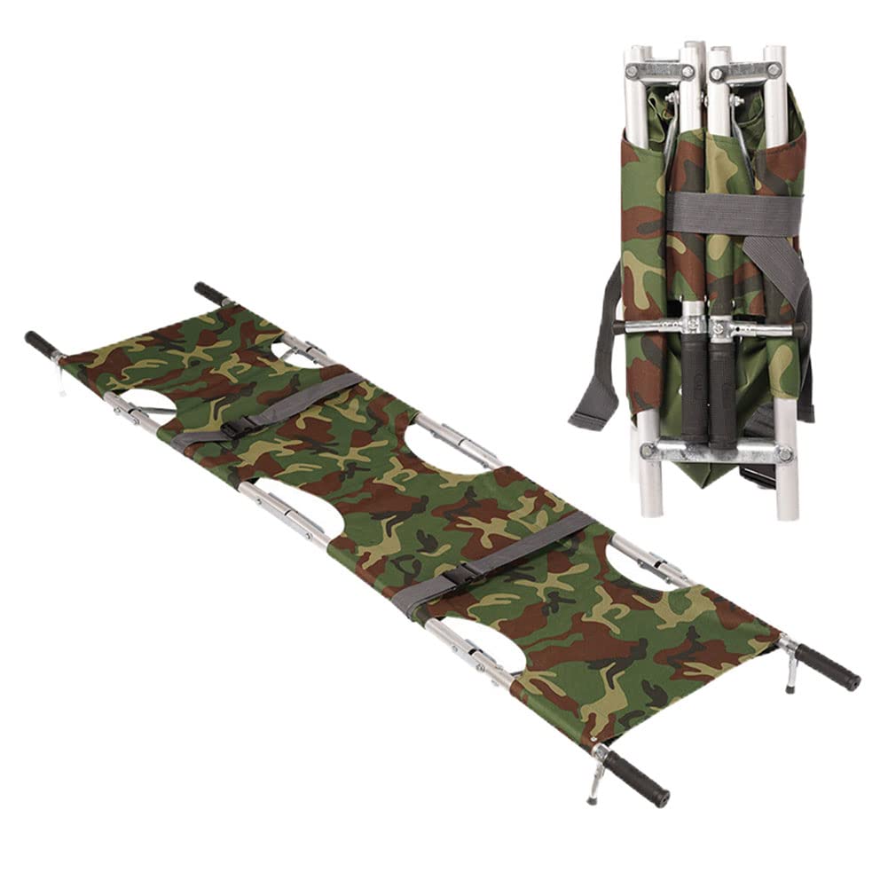 SWENEEN Folding Stretcher,Folding Stretcher For Emergency,Spine Board Stretcher Backboard,Patient Aid Portable Stretcher,High-Grade Aluminum Alloy Emergency Stretcher For Patie,