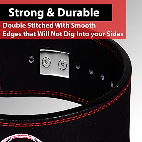 Ibro Powerlifting Lever Gym Belt – Power 10Mm Extreme Heavy Duty Genuine Leather Belts - Squats Deadlifts Bodybuilding Weight Lifting Ipf Power Lifting Strongman For Men Black L #TOP6