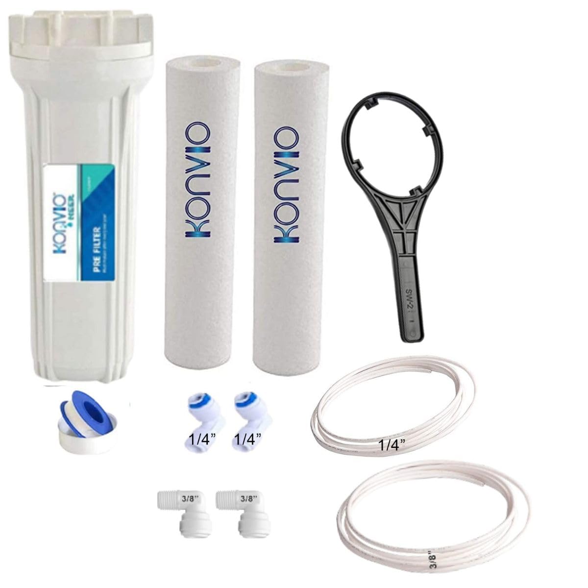 Konvio Neer Pre Filter for Water purifier for All RO Water Purifier, External Prefilter kit with 2 spun candles (Pre- Filter Kit) (B07H9TXPD2) Amazon Price History, Amazon Price Tracker