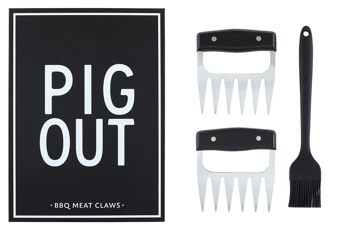 Griffes à viande et pinceau barbecue en coffret cadeau pour cuisinier