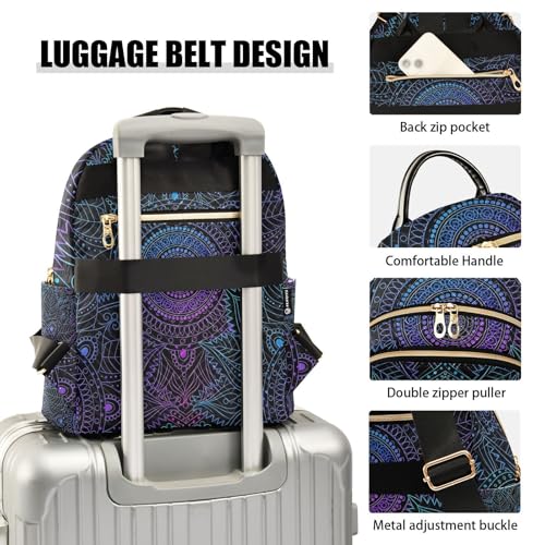 Image of ALAZA Art mandala Boho Ethnic Bohemian Mini Backpack Purse for Women Travel Bag Fashion Daypack Back Pack Shoulder Bag