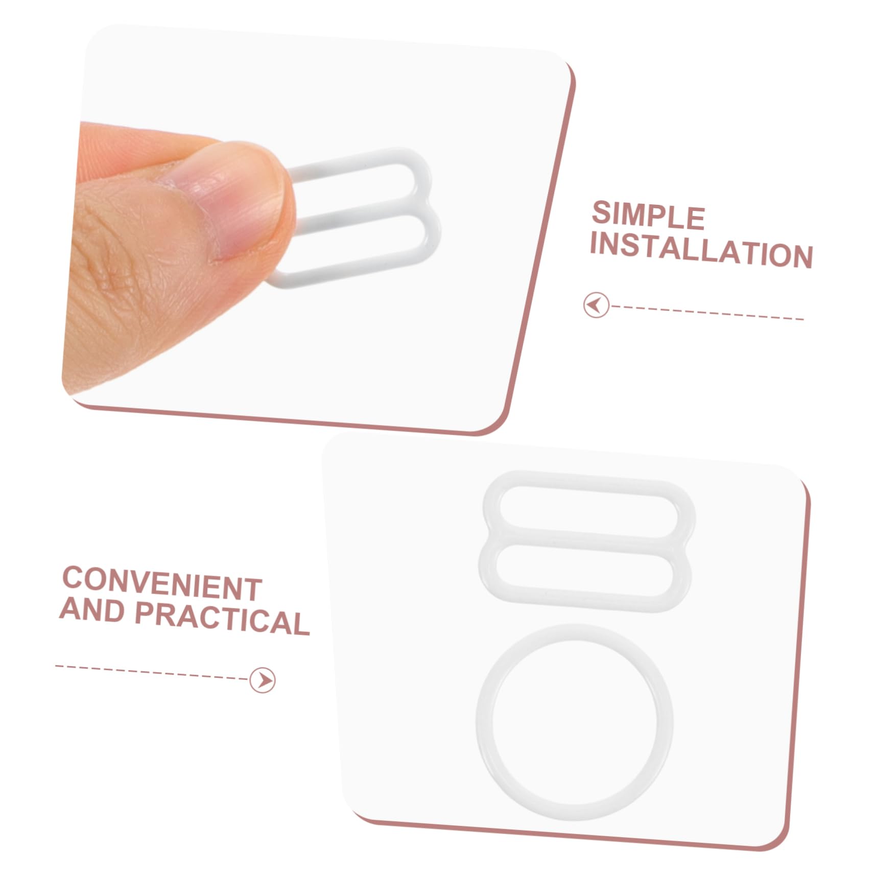 TOVINANNA 4sets Adjustable Bra Straps Straps and Connecting Buckles Bra Clips Replacement for Hook Buckles 40pcs*4