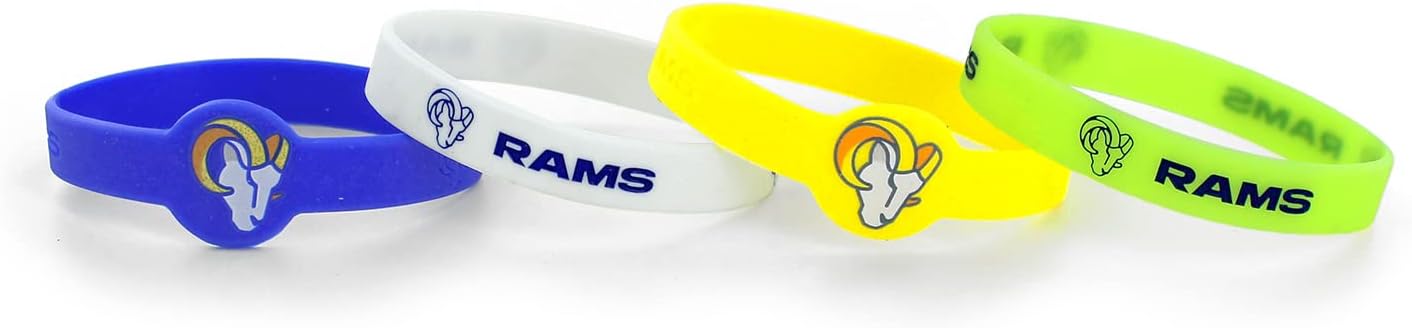 Aminco NFL Silicone Bracelets, 4-Pack
