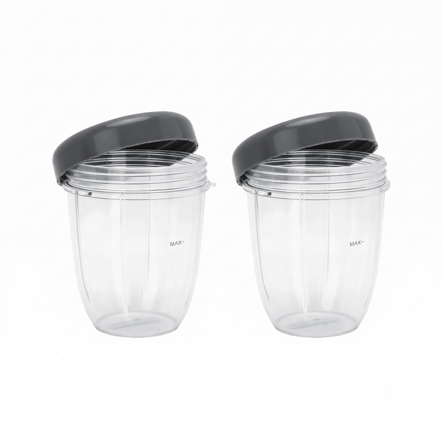 JZK 2X 18oz Vasos y tapas para Nutribullet 600W/900W licuadora | Plástico, libre de BPA, duradero, a prueba de fugas, apto para lavavajillas, pieza de repuesto