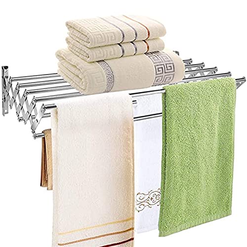 LLLD Extendable Edelstahl Rostfrei Wandwäschetrockner Ausziehbarer Wandtrockner Für Den Innen Und Außenbereich Einfache Montage (Size : 42-80cm)