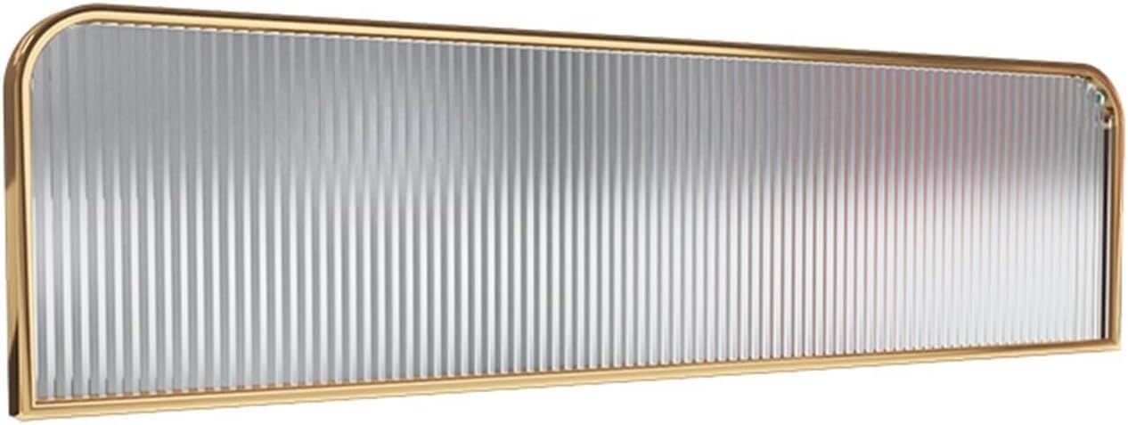 ZYCHSJXA Dividers For Dining Areas, Stainless Steel Frame Striped Matte Glass Countertop Divider Restaurant Partitions(Gold-a,30x60cm)