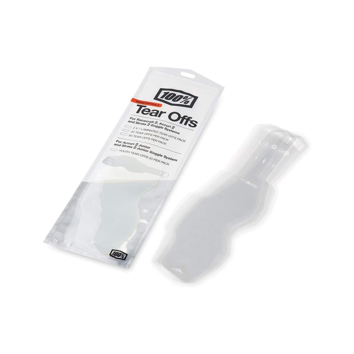 100% Standard Tear Offs 20 Pack - RC2/AC2/ST2 Compatible