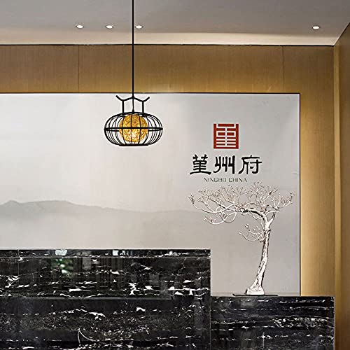 Plafonnier lanterne chinoise rétro pour éclairage chaleureux de restaurant