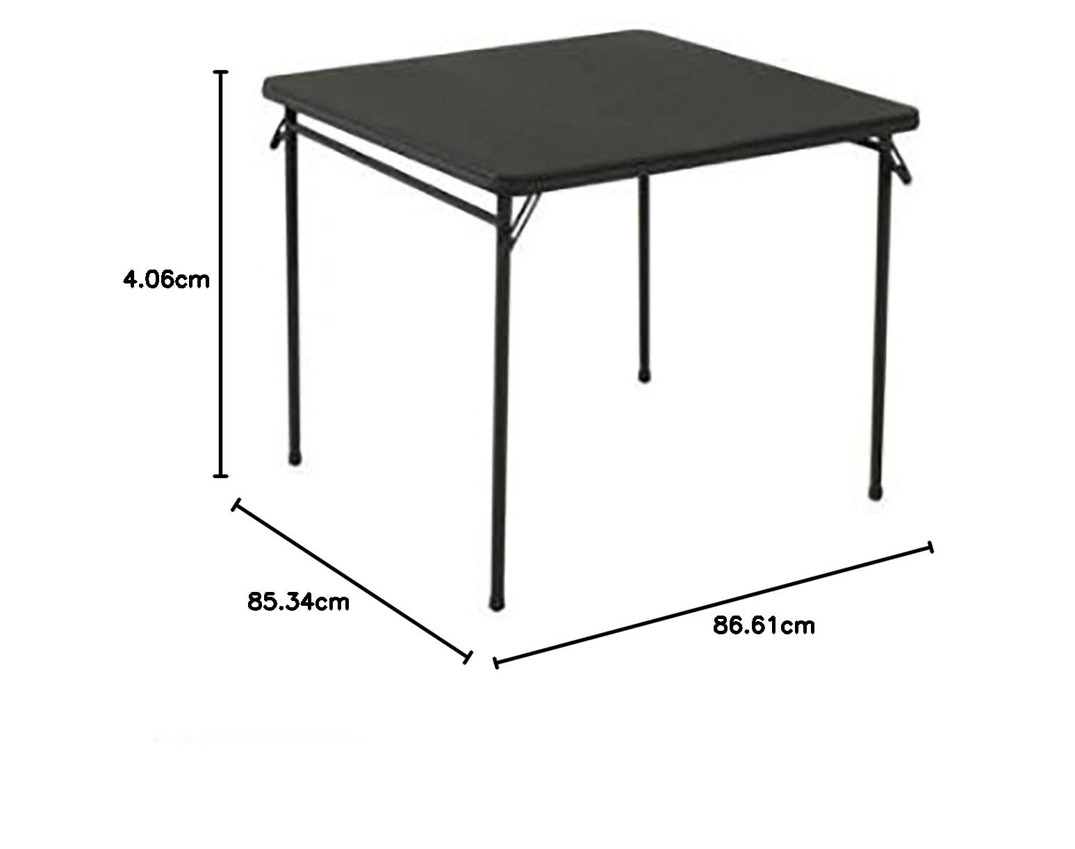 Amazon.co.jp: Cosco 14-619-BLK1 ブラック 正方形 折りたたみテーブル  