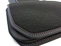 Fußmatten (Premium Velours) 5er F10 F11 M5 Autoteppich Matten Deluxe M Doppelnaht Rot Blau