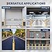 Heavy Duty Steel Safety Bollards 42 in,6 PC Steel Parking Bollards Post,Removable Bollards for Warehouse, Garage, Parking Lot,Reflective Tape, Anchor Bolts Included,4.5 in Diameter