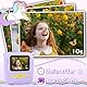 Dhapy sofortbildkamera Kinder, 48MP Kinderkamera Sofortbildkamera mit Druckpapier & 32 G TF Karte, 1080P Digitalkamera Kinder, Geschenke für Jungen und Mädchen 3-12 Jahre-Pink (Lila)