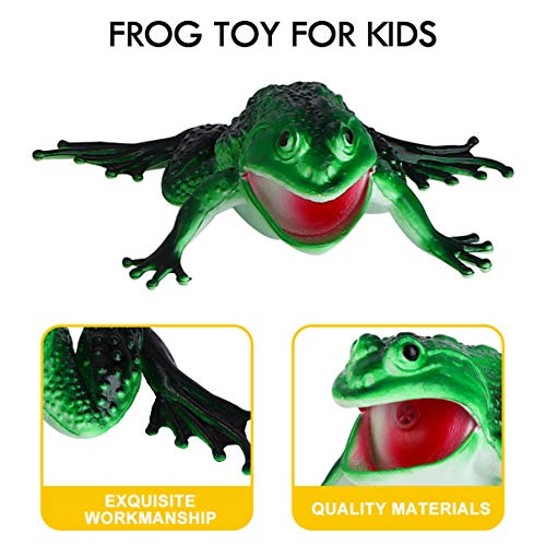 Estatueta de sapo pequena Amosfun 3 peças de ornamentos de estátua de animal para decoração de decor