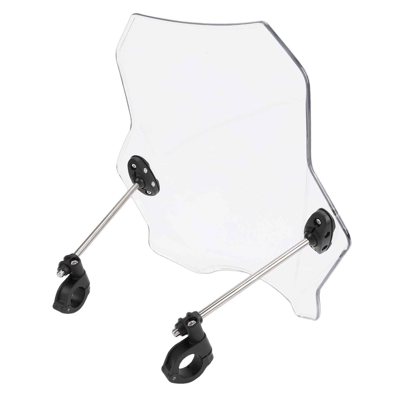 Parabrezza Moto Trasparente Deflettore Aria Regolabile Sostituzione Zanzariera Anteriore per Manubrio Moto 22mm 25mm 28mm Plastica ABS Trasparente