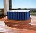 Produktbild MSPA aufblasbar Outdoor Sapphire für 4 Personen 158 x 158 x 68 cm mit Massagedüsen und Filter- Aufblasfunktion per Knopfdruck Pool eckig in blau