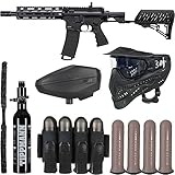 Action Village Tippmann TMC Elite Rivalry Paintball Gun Package Kit - Black/Black