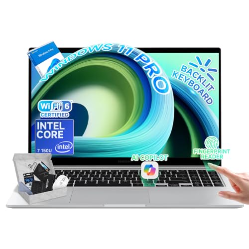 Samsung Galaxy Book4 �r�W�l�X�m�[�g�p�\�R�� - 15.6 FHD�f�B�X�v���C�AIntel 10-Core 7 150U�A16GB RAM�A512GB SSD�A�o�b�N���C�g�L�[�{�[�h�A�w��ACopilot AI PC�AWindows 1