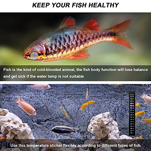 Dbgogo Brewing Aquarium Thermometer Strip, 5 PCS 39℉ to 97℉ & 4℃ to 36℃ Clear Crystal Numbers Adhesive Brewing Aquarium… - Image 6
