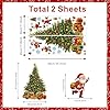 HPNIUB Large Christmas Tree Wall Stickers,Christmas Tree Wall Decals Santa Claus,Funny Santa Claus Window Clings Xmas Gift,Winter Snow Snowflake Window Sticker Xmas for Glass Party Home Living Room #1