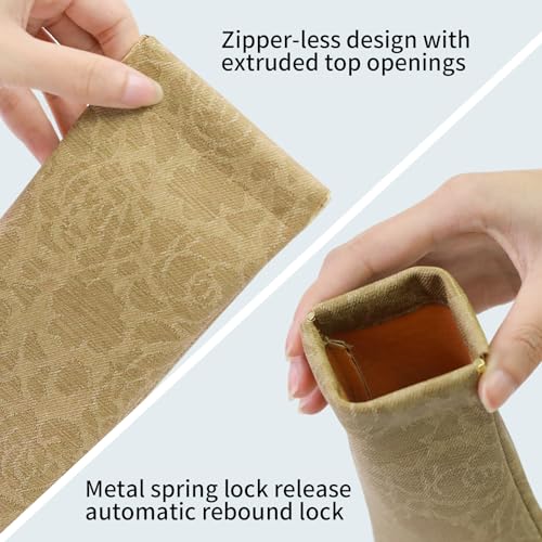 Image of Double Eyeglass Case Soft Dual Glasses Case for Women Men Travel Squeeze Top Sunglasses Cases Eyeglasses Pouch