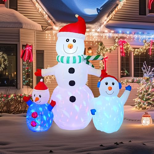 Aufblasbarer Schneemann mit LED-Beleuchtung – 1,8 m – Bild 3