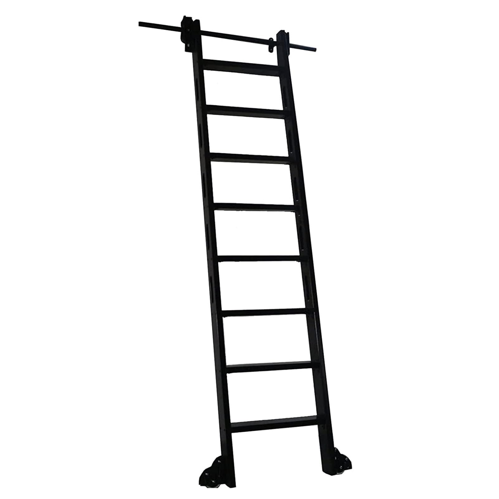 LWJSOCP Rolling Library Ladder Hardware Kit Black Sliding Ladder Track Kit，3.3-20ft Round Tube Mobile Ladder Rail (No Ladder) - Extension Ladder Kit Telescope Sliding Ladder Track Rail(3.3ft/100cm T