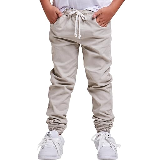 Calça Jogger Infantil Com Cós Elastico Punho Menino