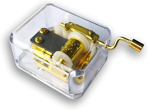 Miniatura 5 de Caja de música de manivela de acrílico con melodía de mecanismo musical Sankyo Tema de Hedwigs